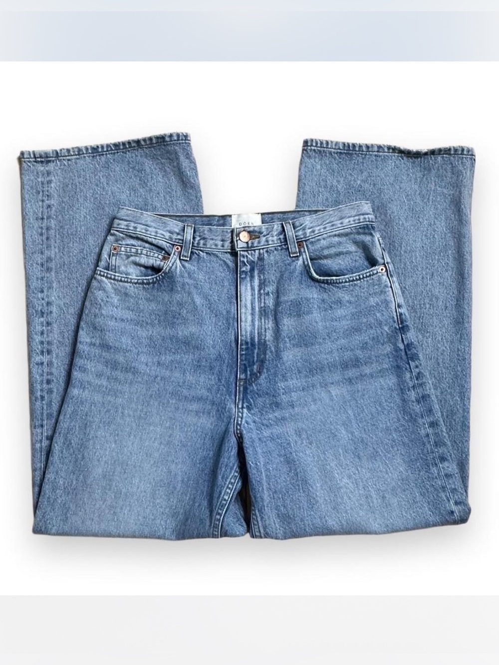 💜 Dôen Light Wash High Rise Wide Leg Jeans (30)
